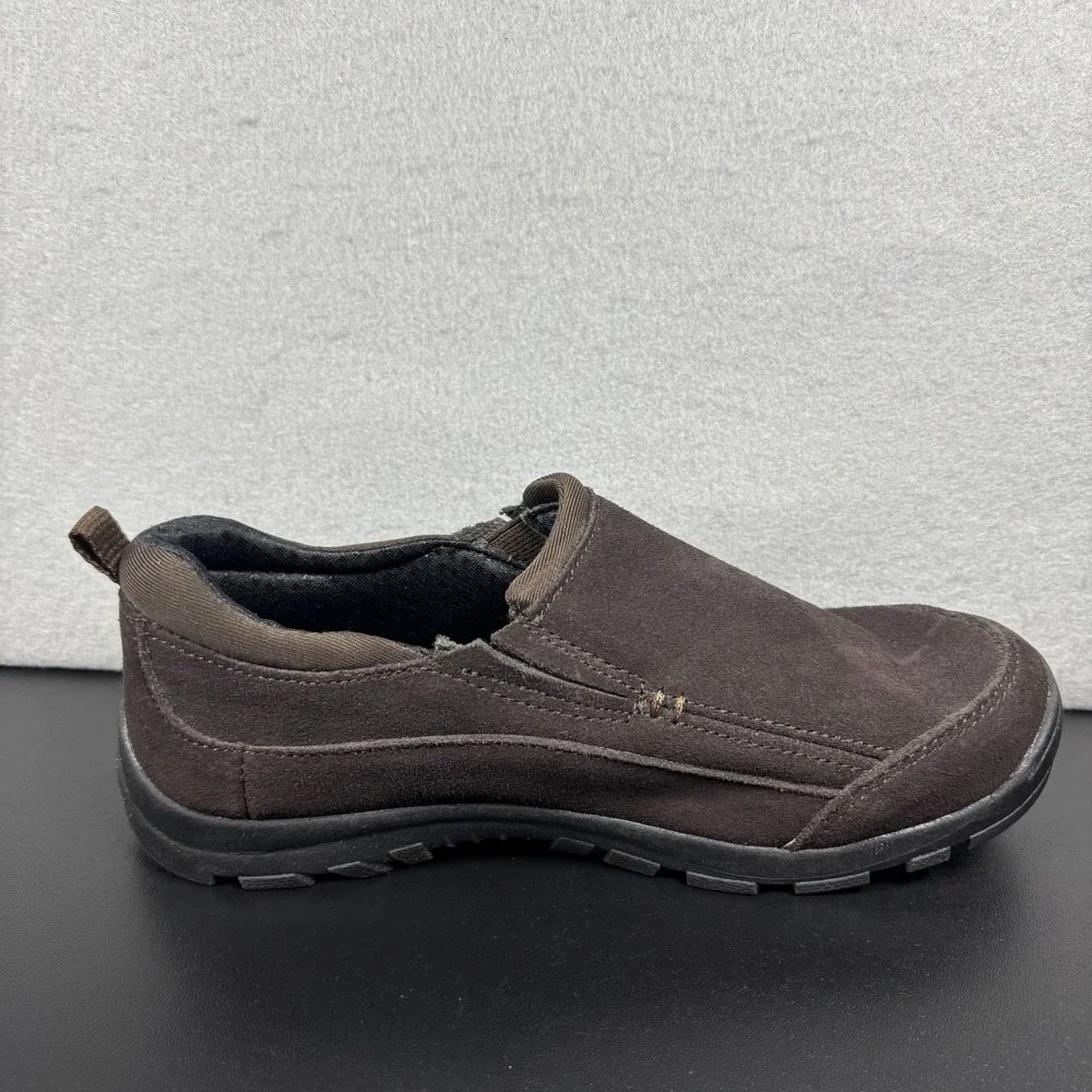 Lands'‎ End Kids All Weather Casual Slip-On Shoes Brown Suede Youth Size 4M